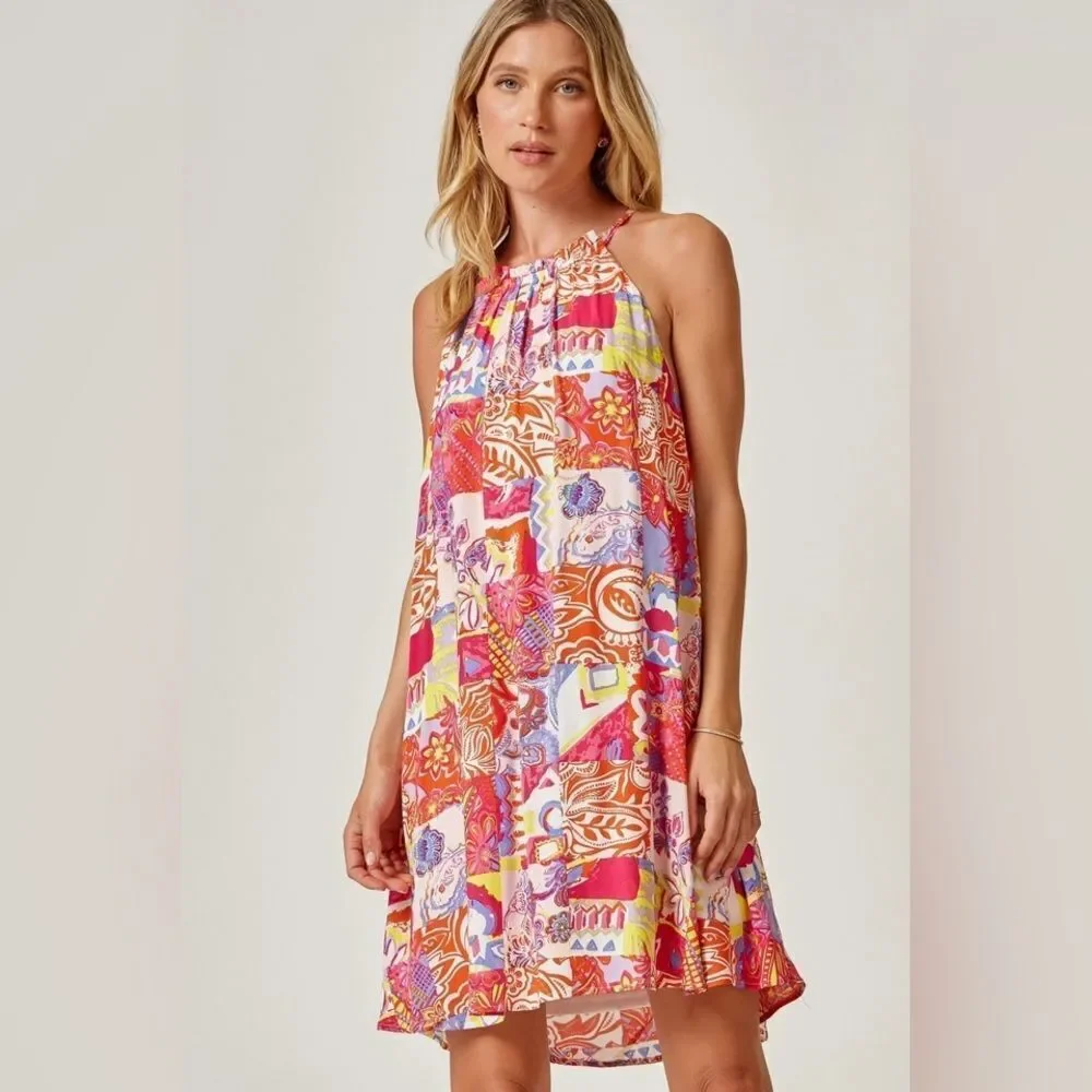 Emily Wonder Patchwork Mini Dress